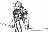 Sketch Sephiroth sketch template