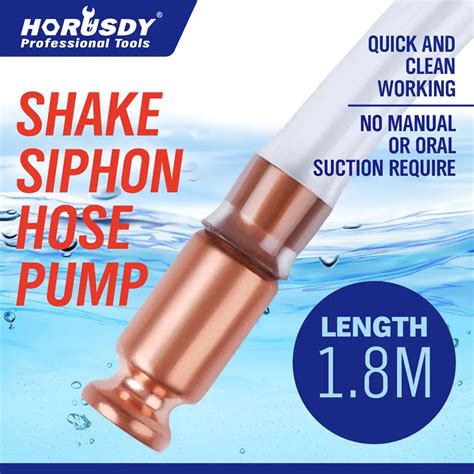 horusdy siphon hose pump automatic water jiggler liquid transfer  priming shake siphon hose