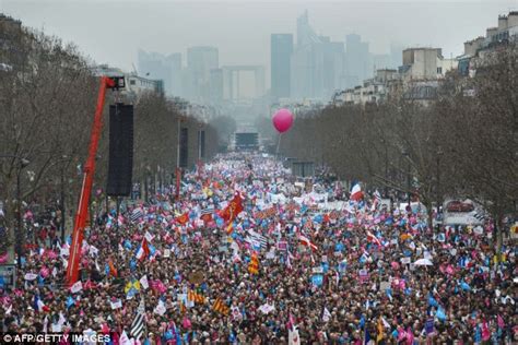 Riot Police Clash With Protesters In Paris As 300 000 Take