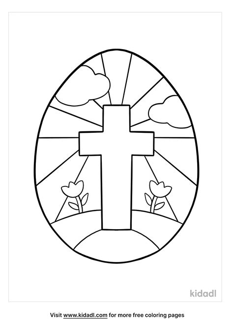 easter egg  cross coloring page  easter coloring page kidadl