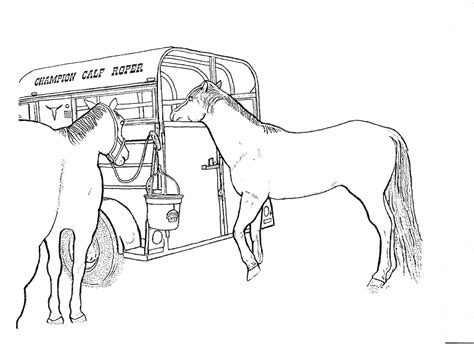 rodeo coloring pages  horse trailer color page  dancing cowgirl
