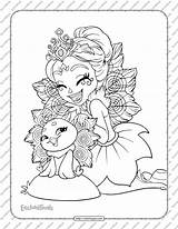 Enchantimals Coloring Printable Pages Sage Skunk sketch template