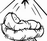 Jesus Manger Baby Coloring Pages Kids Clipart Drawings Printable Christmas Nativity Color Bestcoloringpagesforkids Print Preschool Birthday sketch template