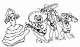 Mariachi Coloring Dancer Pages Children Fun sketch template