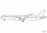 Boeing Aerei 787 Pages Dreamliner Airplane Colorare Flugzeuge Flugzeug A380 Malvorlagen Ausmalbilder Disegnati Gezeichnet Ausdrucken sketch template