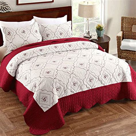 Oliven Quilts Full Queen Size Reversible Bedspreads Full