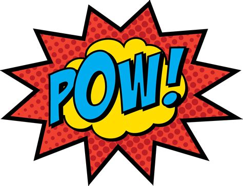 pow png logo   boy superhero full size png image pngkit