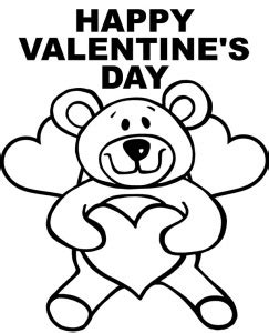 printable valentines day coloring page card