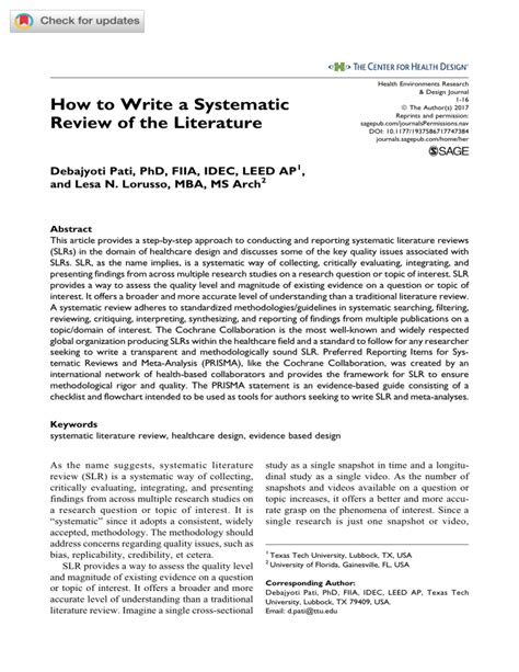 write systematic review  literature