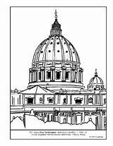 Basilica Michelangelo Peters Saint Renaissance Vatican Rome sketch template