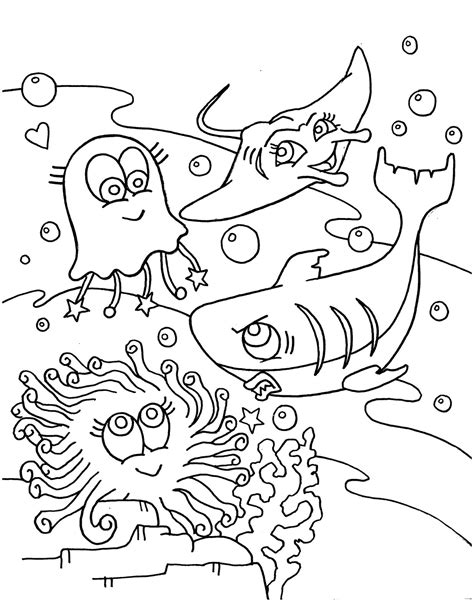 printable coloring pages sea animals