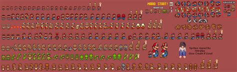 The Spriters Resource Full Sheet View Super Mario All Stars Super