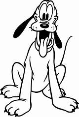 Dog Coloring Pages Pluto Cartoon Disney Colouring Wecoloringpage Choose Board Cute sketch template