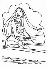 Pocahontas Remando Tudodesenhos Canoeing sketch template
