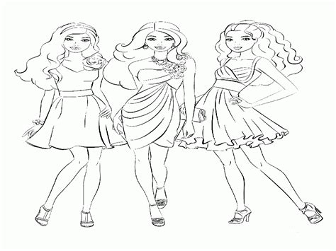 fashion barbie coloring pages clip art library