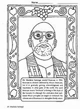 Coloring History Month Pages African American Kids Printable Sheets Malcolm Kwanzaa Activities Sheet Karenga Books Maulana Colouring Colors Color Printables sketch template