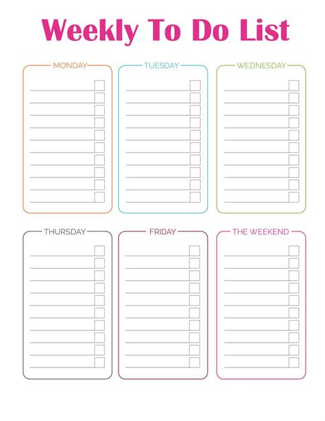 weekly   list printable checklist template paper trail design weekly   list printable