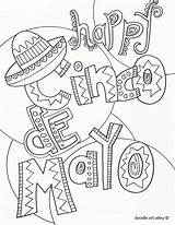 Mayo Cinco Coloring Pages Doodle Happy Alley Printable Kids Sheets Preschool Activities Crafts Adult sketch template