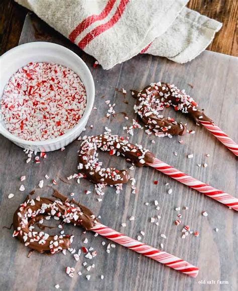 How To Make Chocolate Dipped Candy Canes Old Salt Farm