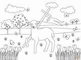 Coloring Easter Cross Pages Jesuss Lambs Printable Supercoloring Drawing sketch template