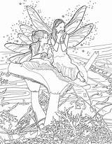 Coloring Pages Fairies Adults Little sketch template
