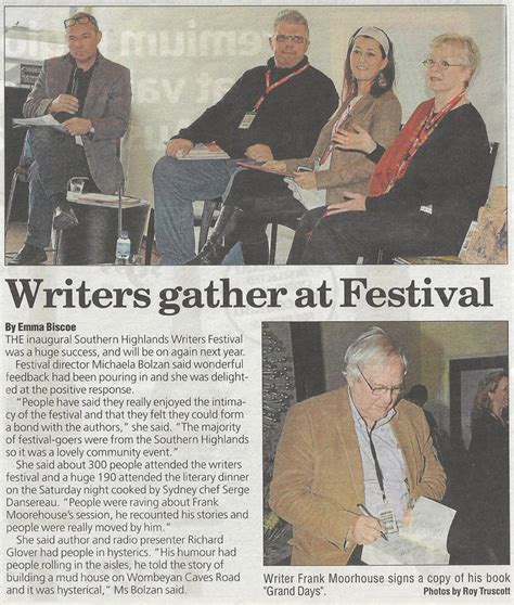 media southern highlands writers festival