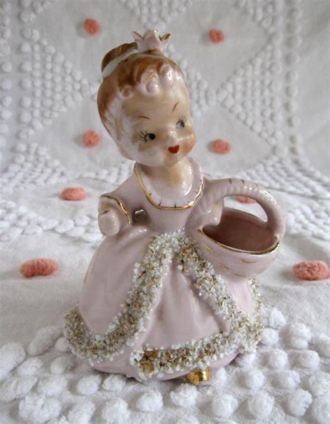 vintage porcelain girl basket figurine  myfavoritefinds vintage porcelain porcelain dolls