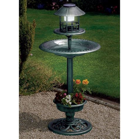 solar bird bath buy   qd stores