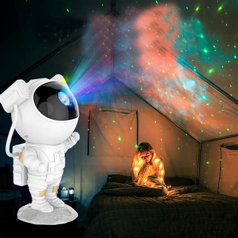 happyline astronaut projection lamp colorful sky starry light nebula projector ocean wave
