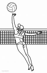 Volleyball Pallavolo Voleibol Cool2bkids Druckbare Digitali Timbri Ausdrucken sketch template