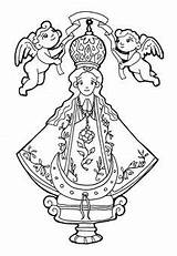 Virgen Lagos Pintar Merced Nuestra Señora Woodburning Pequeña Clipground Dios Blanco sketch template
