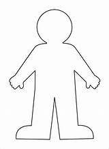 Body Outline Human Template Drawing Blank Templates Simple Plain Sketch Female Clipart Kids Pdf Draw Shape Person Form Preschool Parts sketch template