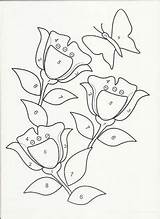 Flower Flores Applique Pintura Tela Coloring Artesanía Patrones Flowers Patchwork Drawings sketch template