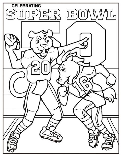 super bowl coloring page  printable coloring pages  kids