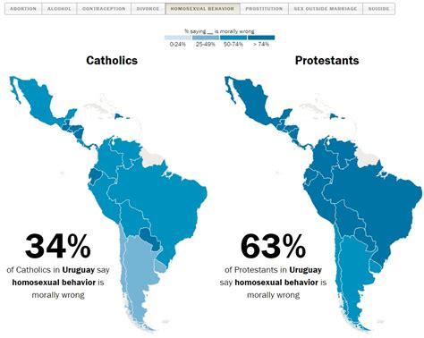 Religion And Morality In Latin America [maps]