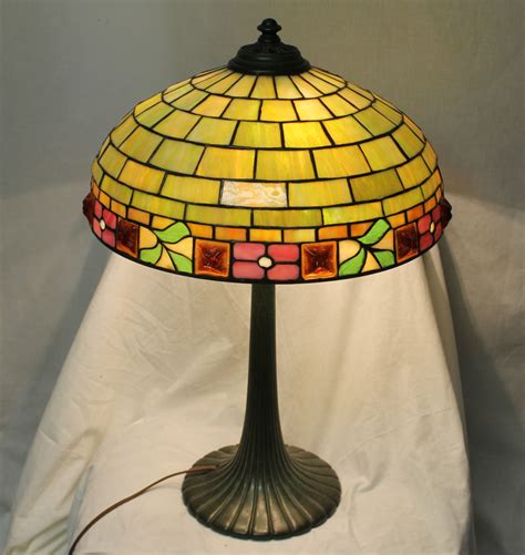 bargain john s antiques antique wilkinson leaded glass table lamp