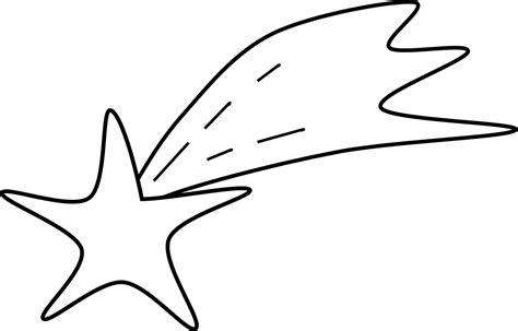 shooting star coloring pages clipart