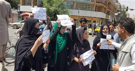 brave afghan women fight back against taliban with peaceful protest