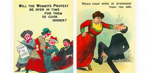 creative agency recreates anti suffrage posters with misogyny lifted