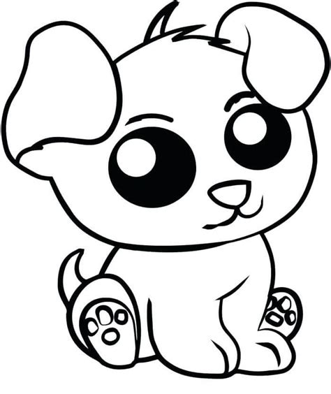kawaii puppy coloring page  printable coloring pages  kids