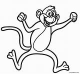 Monkey Coloring Pages Kids Printable sketch template