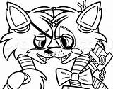 Fnaf Foxy Mangle Freddy Draw Nightmare Freddys Getcolorings Getdrawings Clipartmag Springtrap Animatronics Animatronic sketch template
