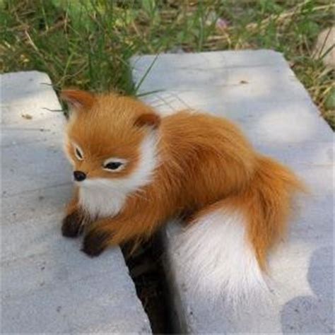 realistic small fox stuffed animal soft plush kids toy sitting fox home decor ebay