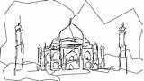 Taj Mahal Clip Cliparts sketch template