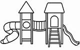 Playground Coloring Ages Coloringpagesfortoddlers Sliding Toboggan sketch template