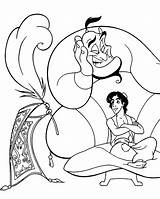 Aladdin Lampada Genio Tappeto Sventola Magico Coloradisegni Blows Pages2color Disegni Jasmine sketch template