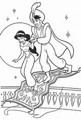 Aladdin Aladin Jasmin Mewarnai Tapis Coloriages Ausmalbilder Volant Enfants Printable Revenant Voyage Colouring Coloringbay Coloringme Mendiant Witch sketch template