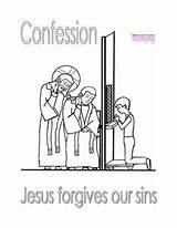 Coloring Catholic Kids Confession Pages Reconciliation First Going Sacrament Printable Boy Drawing Teacherspayteachers Jesus Religious Football Airplane Activities Stained Visitation sketch template