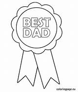 Coloring Dad Fathers Pages Father Rosette Number Template Printable Birthday Colouring Crafts Trophy Happy Card Print Cards Rossettes Color Related sketch template