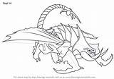 Dragon Train Draw Step Grimmel Drawing Tutorials Drawingtutorials101 sketch template